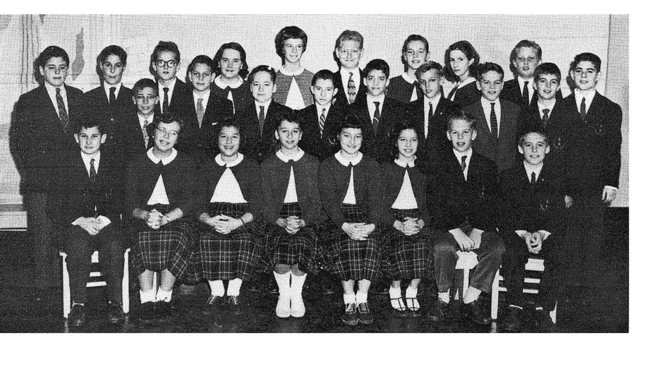 Donald Trump's Seventh Grade class at the private Kew-Forest school in Queens, New York. Trump (back row, far right) was called Donnie, not Donald.
