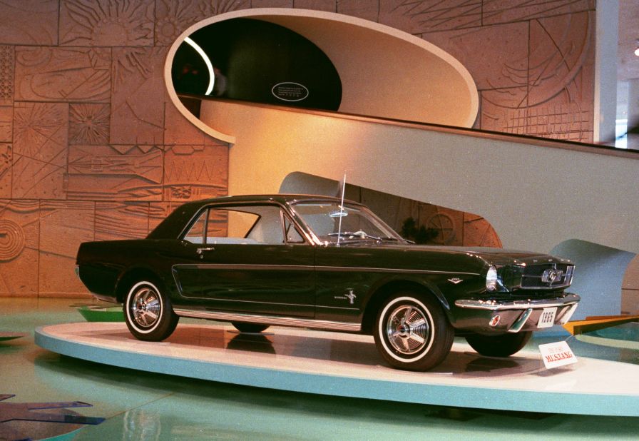 By 1964 the various concepts had evolved into the iconic shape we know and love. Here is the original on display in the Ford Pavilion at the New York World's Fair on April 17.