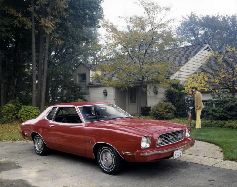 Thanks to the 1973 oil crisis, the muscle car went on a diet -- hence this 1974 Mustang II hardtop.