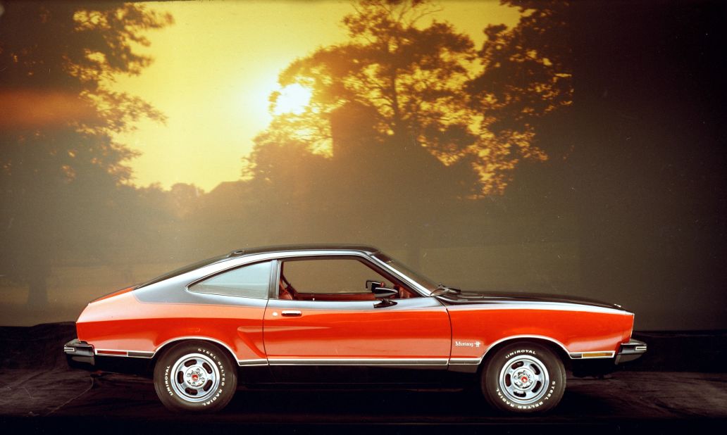 The 1976 Ford Mustang II Mach 1 bore more than a passing resemblance to the European Ford Capri in side profile.