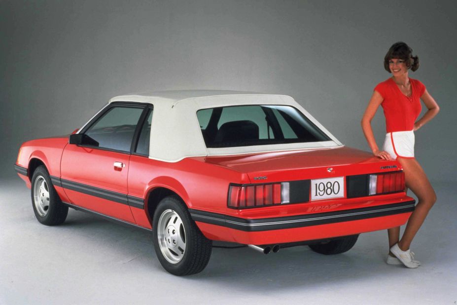 In 1979, the third generation debuted with a sleek "Euro" design. It was longer and taller -- yet 200 pounds lighter -- than the outgoing Mustang II.