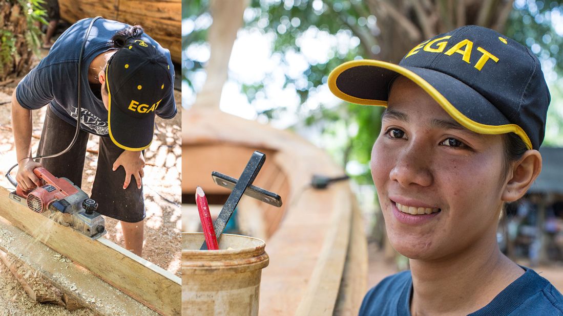 Bundit Kunpoh currently gives lessons in woodcraft to his younger sister and three cousins, all of whom are training to be builders themselves. Apprenticeships typically last three to four years.