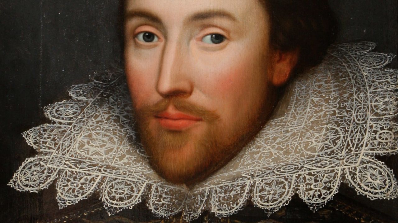 A painting of William Shakespeare which is believed to be the only authentic image of the playwright made during his lifetime.