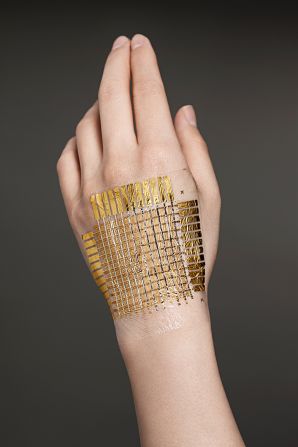 Someya says one of his main aims is to make his e-skin comfortable to the point that people forget they are wearing it.