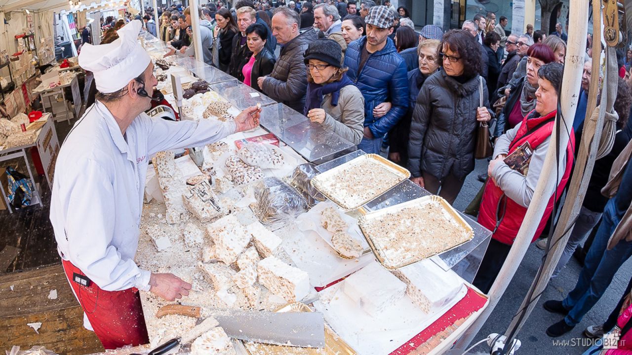 Here's one for the sweet-toothed. Cremona is famous for its turron, nougat created with almond and honey.