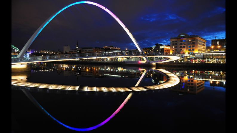 <strong>Newcastle International Airport: </strong>Newcastle, in northern England, is home to the world's most punctual small airport, with a rating of 90.94%. That leaves more time for taking in the city's sights, such as the Millennium Bridge (pictured).