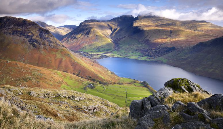 At 978 meters, Scafell Pike isn't only the highest mountain in England, it also offers the best views of the unspoiled <a href="index.php?page=&url=http%3A%2F%2Fwww.visitcumbria.com%2Fwc%2Fwasdale%2F" target="_blank" target="_blank">Wasdale Valley</a> and Wastwater -- the deepest lake in England. On a clear day Scotland, Wales, Ireland and the Isle of Man can be seen from the hilltops.