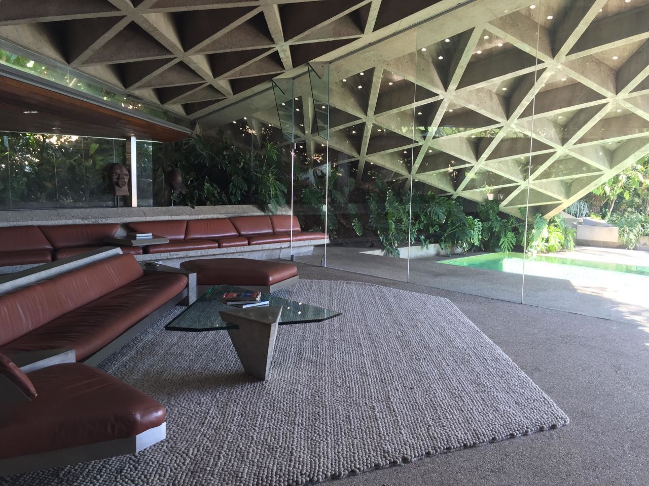 The concrete, wood and steel-built living room of the Sheats Goldstein residence has been featured in several films, including "The Big Lebowski" and "Charlie's Angels" -- as well as the Snoop Dogg and Pharrell Williams video for "Let's Get Blown."