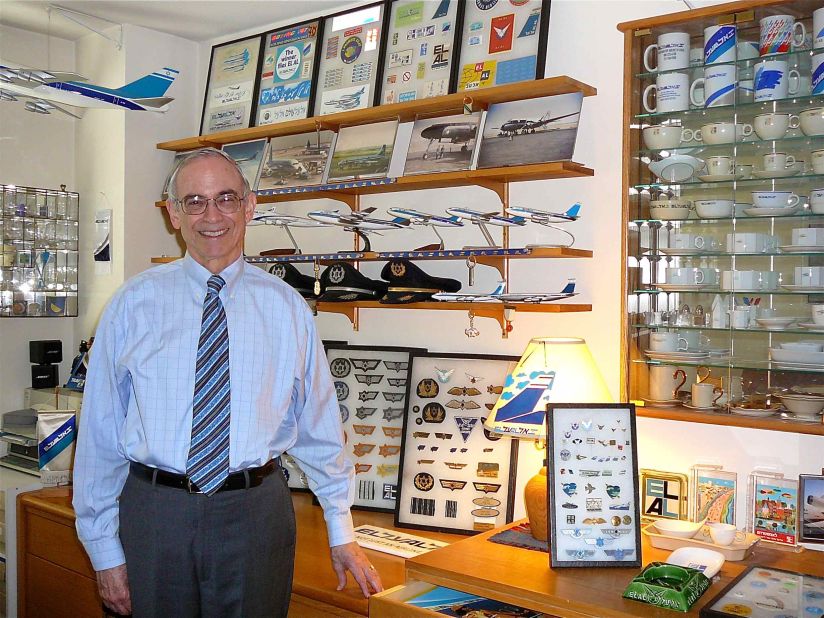 Former lawyer Marvin Goldman has over 40,000 items of El Al Airlines memorabilia in his New York apartment. He's the Israel-based carrier's unofficial historian.