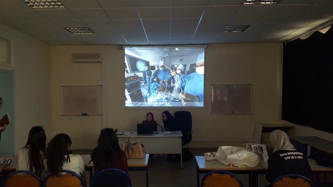 Nearly 50,000 people watched the surgery, which lasted two hours and 40 minutes, including these students in Morocco. The greatest numbers watching on desktop were in China.