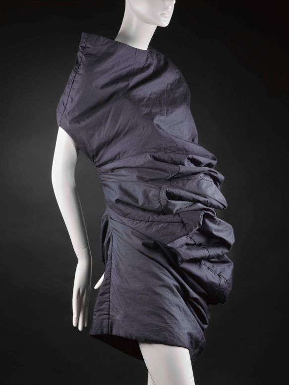 One of the most influential avant-garde designers of the 1980s, Rei Kawakubo is renowned for exploring the boundaries of clothing and we therefore just had to represent her work in the "Cutting Edge" section of the gallery. <br /><br />This sample garment for her landmark "Bump" collection plays with the space between the fabric and the contours of the body. Lightly padded and reinforced with tulle to hold its curves, it critiques the notion of there being one ideal female shape. It's a fantastic piece for us to have on display in a gallery where body image is also a central theme.  