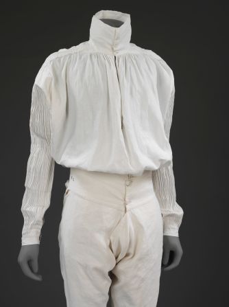 Man's linen shirt, Great Britain, 1775-1800 and underdrawers, France, 1775-1799