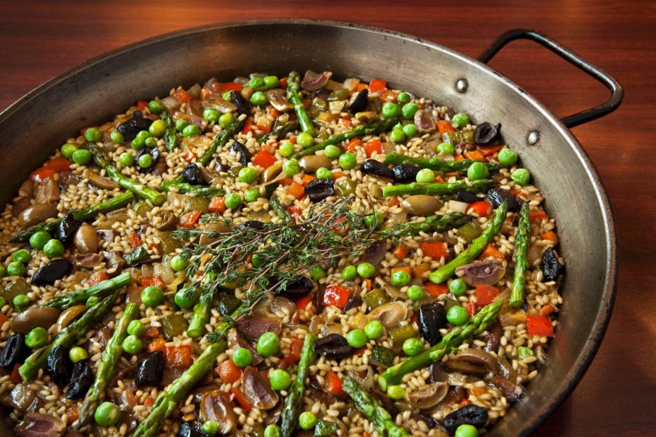 In 2010, Jose Andres taught 16-year-old brain cancer patient David Pearson how to make this paella to incorporate more vegetables into his diet. "That was the beginning of a friendship that gave me more than I gave to David," Andres said. When Pearson passed away in 2012, the first meal they made together became the dish that Andres made for Pearson's loved ones at the celebration of his life. 