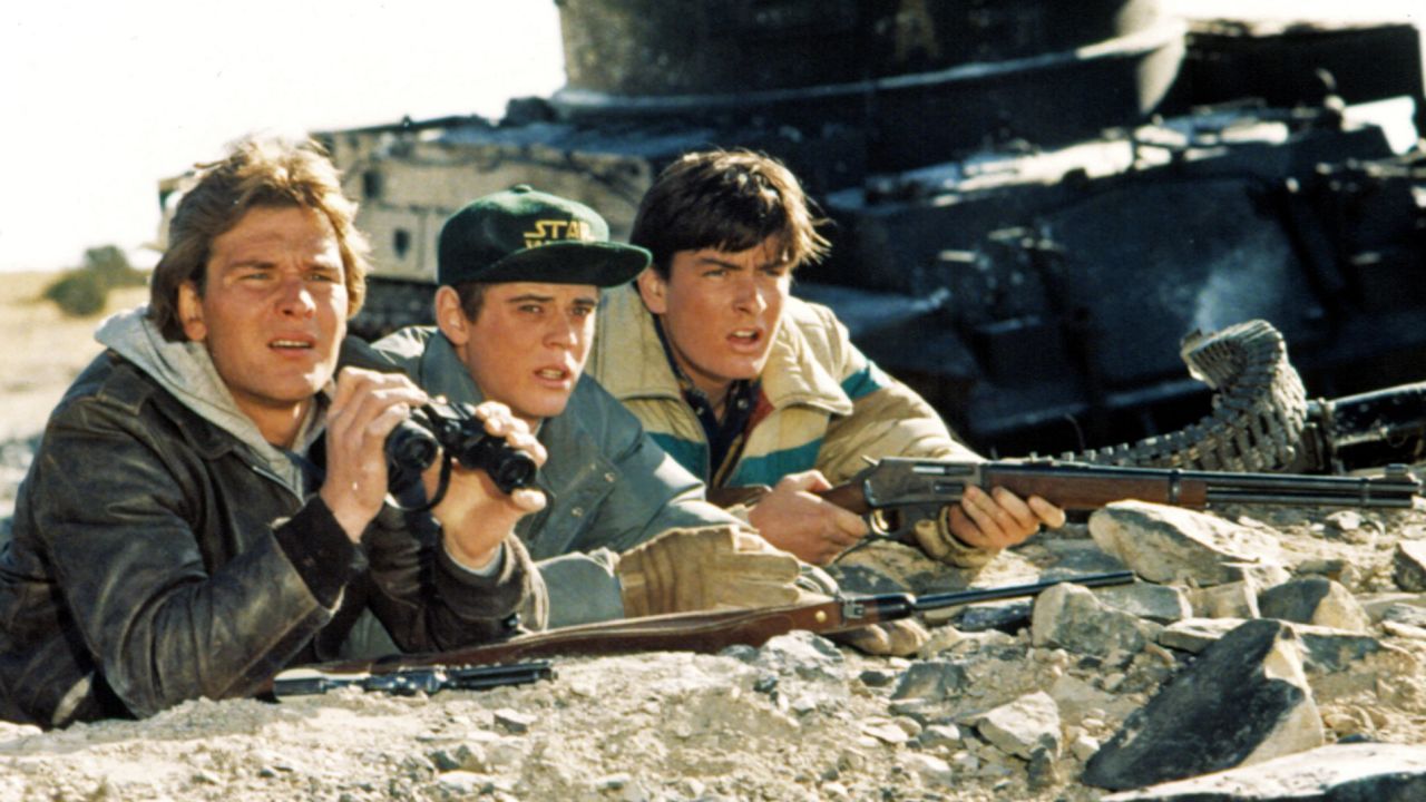 Patrick Swayze, C. Thomas Howell and Charlie Sheen in the 1984 film 'Red Dawn.'