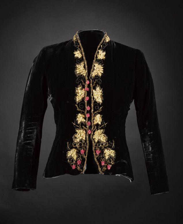We acquired this piece at auction specifically for the new "Fashion and Style" gallery. <br /><br />Elsa Schiaparelli is a pivotal figure in fashion history, and is particularly important to the story of Frances Farquharson, an editor at <em>Vogue</em> and <em>Harper's Bazaar</em> in the late 1920s and 30s whose wardrobe features in the new gallery. <br /><br />This jacket is from the period that represents the height of Schiaparelli's creativity, when she was collaborating with the surrealist artists Jean Cocteau, Salvador Dali and Leonor Fini. This is thought to have been a favorite design of Schiaparelli's, as she wore a near-identical jacket for her famous portrait by the photographer Horst P. Horst for <em>Vogue</em>. 