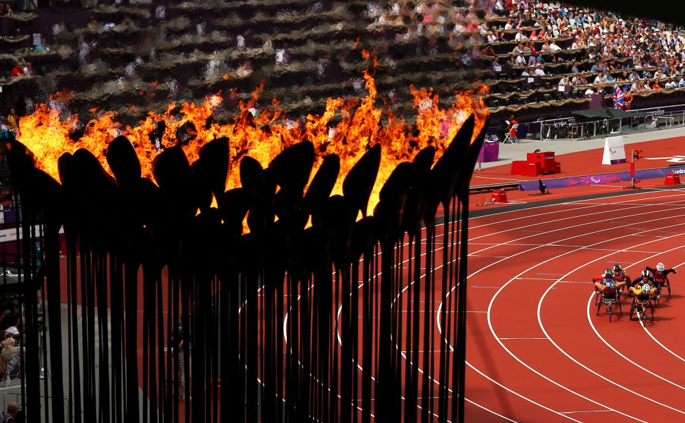 When it eventually reaches Brazil, the flame will burn bright throughout the duration of the Games until it is put out at the closing ceremony. It's seen here in London, where in 2012 it took a more modern look.