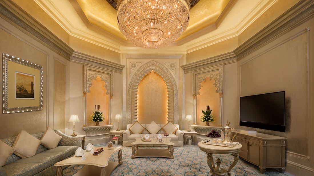 The 7,500-square-foot <a href="https://www.kempinski.com/en/abudhabi/emirates-palace/rooms-and-suites/suites/palace-suite/" target="_blank" target="_blank">Palace Suite</a> comes with three bedrooms and is billed as a "palace within a palace." 