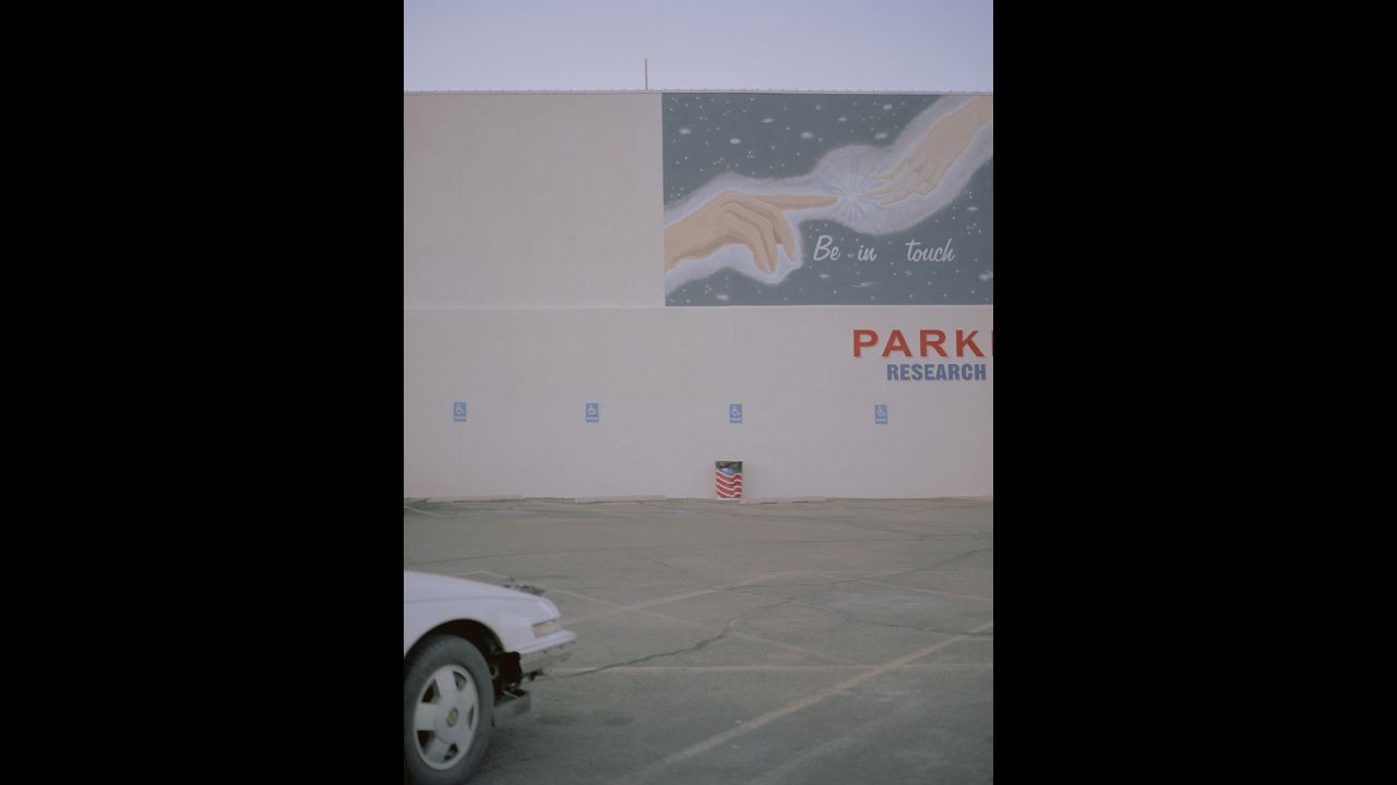 A mural on the wall at the UFO Museum in Roswell.