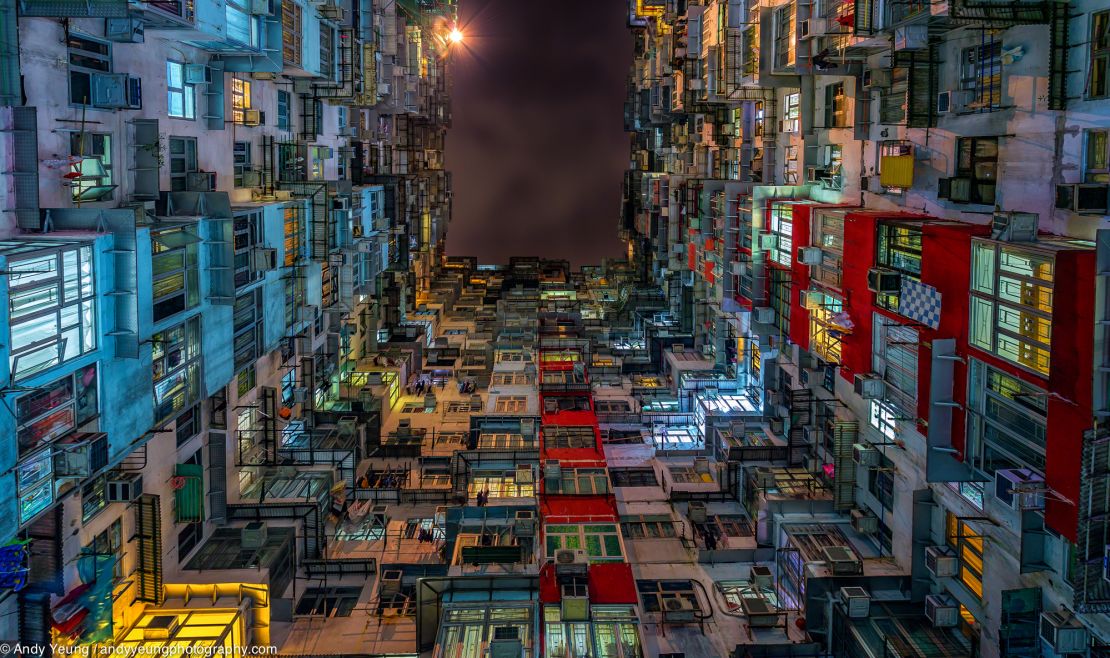 Yeung's personal favorite is his series called "Compact City," taken in Quarry Bay.