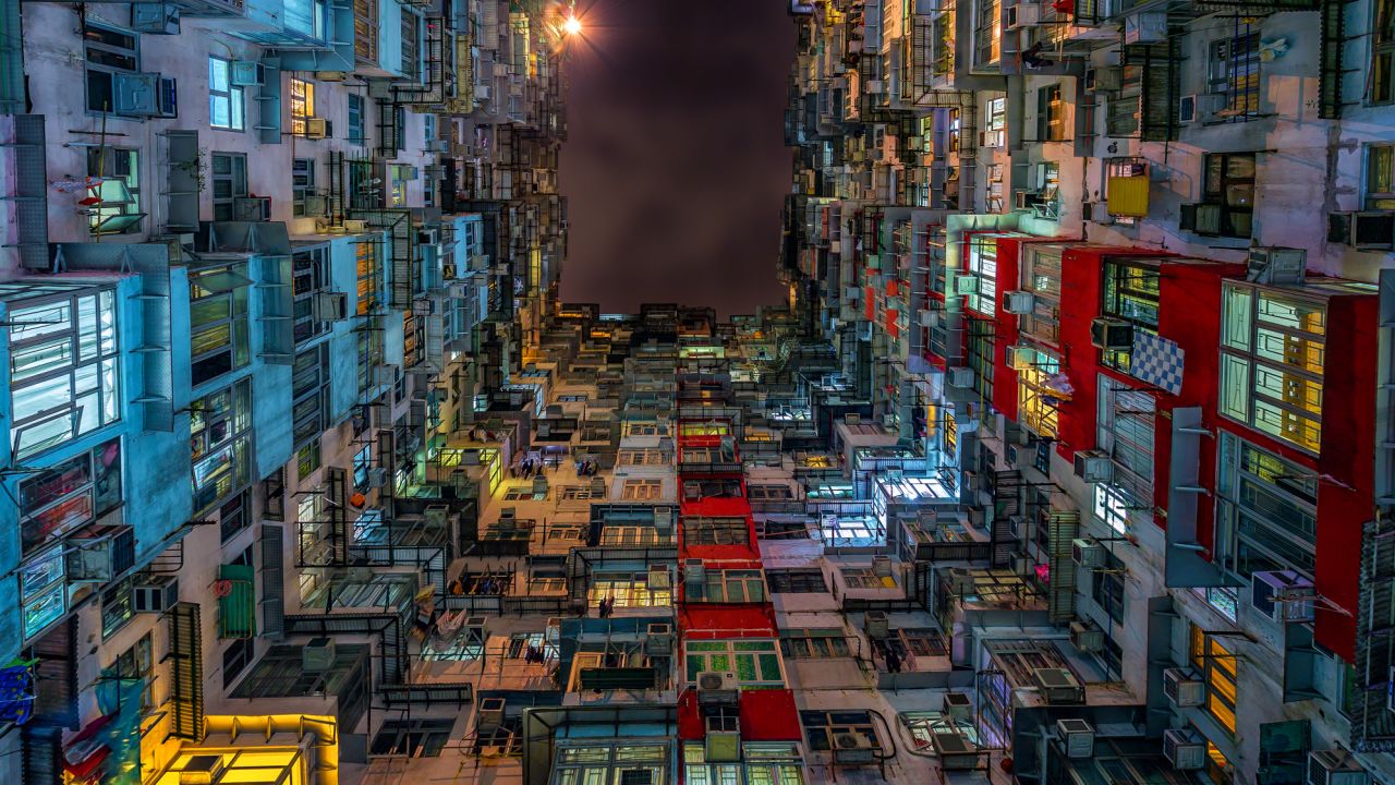 Yeung's personal favorite is his series called "Compact City," taken in Quarry Bay.