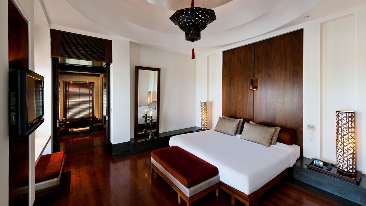 High ceilings, high class -- The Chedi Muscat's Chedi Club Suite.