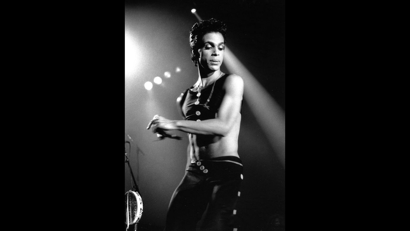 Prince performs at London's Wembley Arena in 1986.