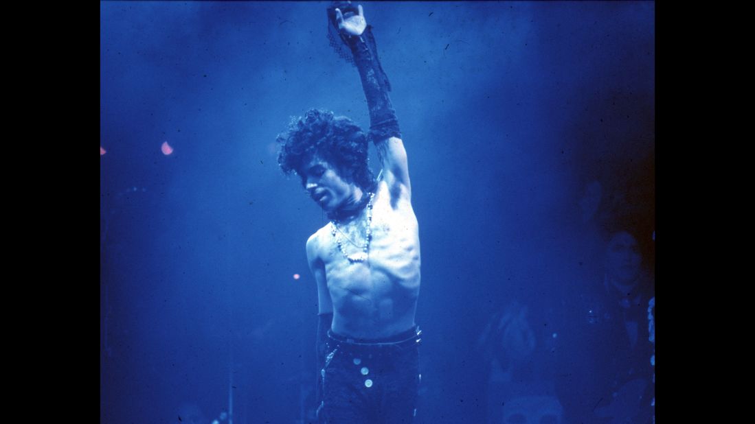 Prince performs live at the 1985 Fabulous Forum in Inglewood, California. He created what became known as the Minneapolis sound, which was a funky blend of pop, synth and new wave. 