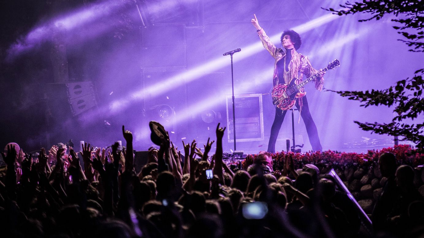 Prince performs at the 2013 Skanderborg Festival in Denmark.