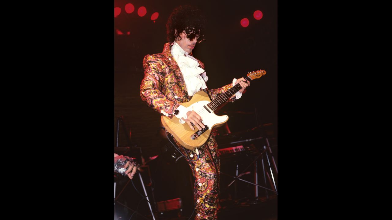 Rockstar dandy -- From the Purple Rain 1984 tour.