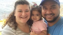 Michelle Sukhdeo, seen here with her her daughter Emily and husband Hemendra, 
