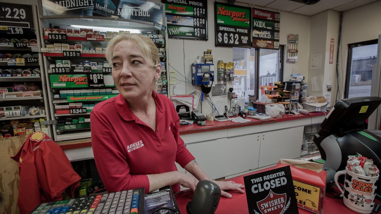 Terri Eddy, 45, can't wait to get out of Erie. A widow who works at a Fuel-n-Food at a Shell gas station on Greengarden Boulevard, Eddy says her community has deteriorated before her eyes. "Back in the day, you could leave your doors unlocked and have your car doors unlocked. Now, you gotta make sure everything locked," she said. She saved enough money to buy a car recently, and she is waiting for the right opportunity to move away from Erie. Eddy says she may have voted once in her entire life and doesn't plan to vote this year, either. "When they get in, they don't do what they're supposed to," she said of elected officials. She is disappointed with Obama. Eddy says she thought the first African-American president would help the poor. "But after he got in, I think he did a horrible job," she said. 
