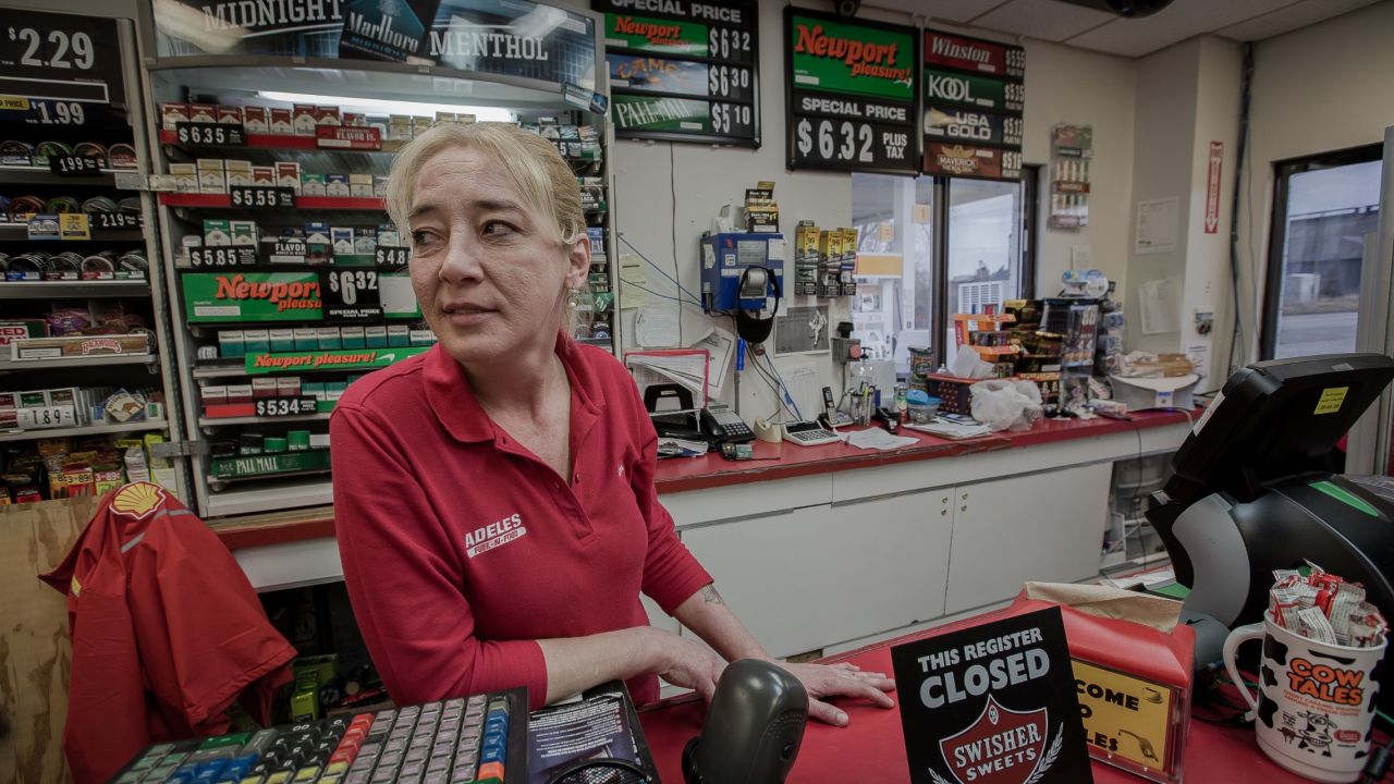 Terri Eddy, 45, can't wait to get out of Erie. A widow who works at a Fuel-n-Food at a Shell gas station on Greengarden Boulevard, Eddy says her community has deteriorated before her eyes. "Back in the day, you could leave your doors unlocked and have your car doors unlocked. Now, you gotta make sure everything locked," she said. She saved enough money to buy a car recently, and she is waiting for the right opportunity to move away from Erie. Eddy says she may have voted once in her entire life and doesn't plan to vote this year, either. "When they get in, they don't do what they're supposed to," she said of elected officials. She is disappointed with Obama. Eddy says she thought the first African-American president would help the poor. "But after he got in, I think he did a horrible job," she said.