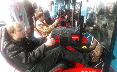 There was also more traditional video simulators which proved popular with many of the 20,000-strong crowd. 