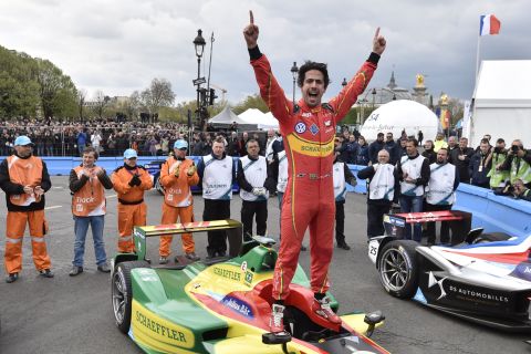 Di Grassi's win moves the Brazilian 11 points clear in the Formula E drivers' championship.