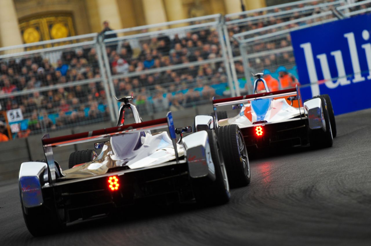 There was a 20,000 sell-out crowd for the first Formula E race in Paris.