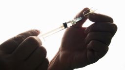 10mg liquid morphine sulphate being drawn into syringe, Morphine sulphate is used as a analgesic (painkiller) for severe pain. It is a opiod or narcotic analgesic that mimicks the actions of natural pain-reducing chemicals. (Photo by Universal Images Group via Getty Images)