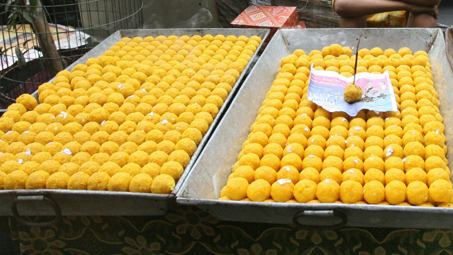 Laddu, seen here at a market in Kolkata, India, are popular sweets for celebratory occasions. 