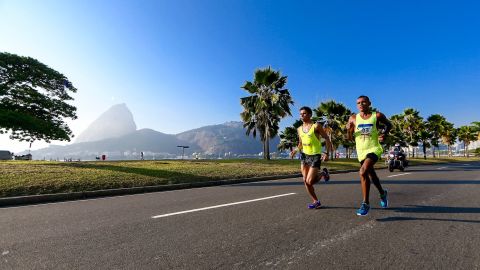 The city's Sugarloaf Mountain is never far from view during outdoor events like the marathon, race walking, and road cycling.