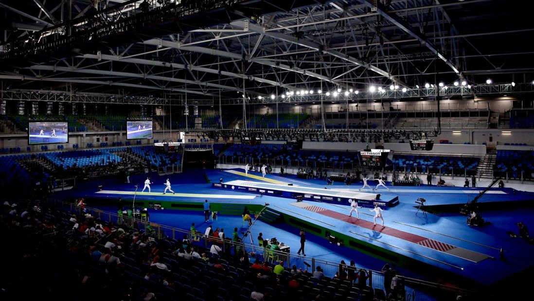 Inside Carioca Arena 3 at Rio's main Olympic Park, where fencing and taekwondo will take place.