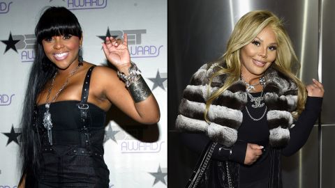Lil' Kim, left, at a 2003 BET event, has stirred controversy over her changing appearance in the past, but these days she's unrecognizable -- and people are talking. 
