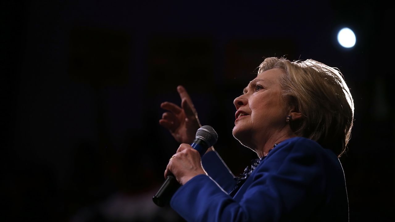 Hillary Clinton speaks during a Get Out the Vote rally at World Cafe Live at the Queen on April 25, 2016 in Wilmington, Delaware.