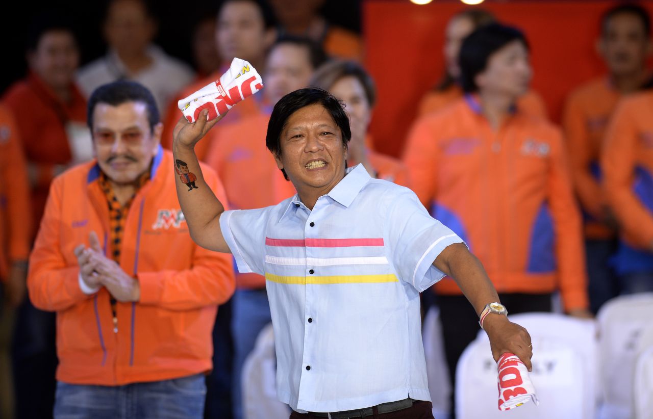 This year's national election sees six candidates jockeying for the country's second highest office. The current frontrunner is Ferdinand "Bongbong" Marcos Jr., son of the late former Philippines President Ferdinand Marcos who ruled the country for decades before being toppled by a people's uprising. 
