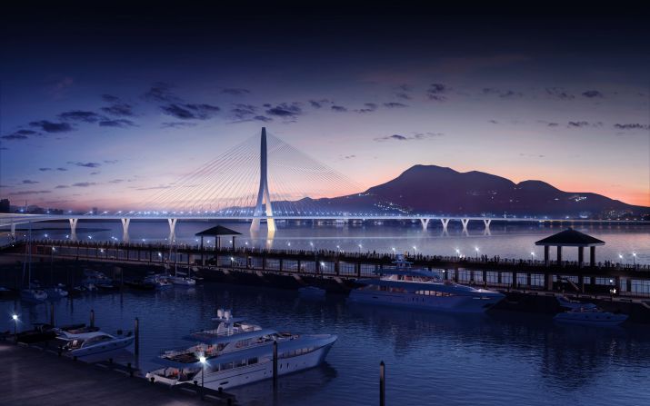 At just over 3,000 ft, the Danjiang Bridge -- one of the last commissions awarded to the late <a href="index.php?page=&url=http%3A%2F%2Fedition.cnn.com%2F2016%2F03%2F31%2Farchitecture%2Fzaha-hadid-appreciation%2F">Zaha Hadid</a> -- will be the world's longest single-tower, asymmetric cable-stayed bridge, according to <a href="index.php?page=&url=http%3A%2F%2Fwww.zaha-hadid.com%2F" target="_blank" target="_blank">the firm</a>. <br /><br />The subtle design is meant to have visual impact without obscuring the Taipei sunset. 