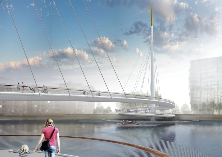 Danish firm <a href="http://www.bystrup.dk/" target="_blank" target="_blank">Bystrup</a> won the commission to build a bridge in South London's Pimlico neighborhood. However, the pedestrians-only curving structure is not without controversy. Critics worry the new bridge, which is not yet under construction, will destroy Pimlico Gardens, one of few public green spaces in the area. 