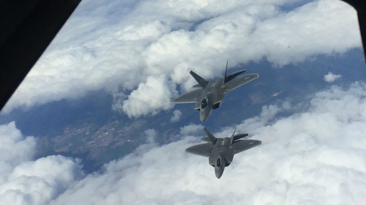 The F-22s are known for speed and stealth.