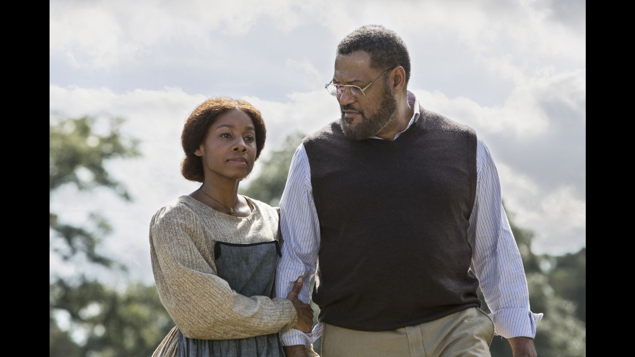 The rebooted miniseries "Roots" debuted Monday with Anika Noni Rose, who plays Kizzy, and Laurence Fishburne as Alex Haley. 