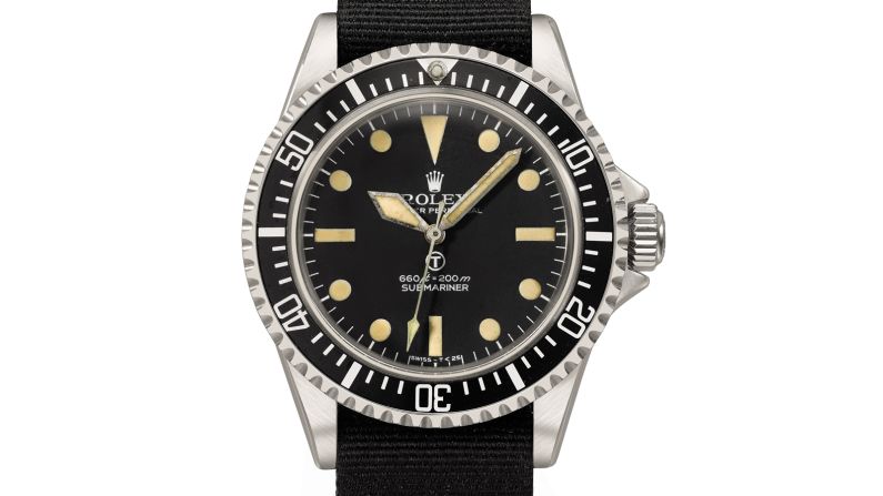Made circa 1972, this is one of the much-copied original "Milsubs", preserved in excellent overall condition. The Military version of the iconic Submariner ref. 5513 was adapted according to specifications set out by by the British Ministry of Defense, and is engraved as such on the caseback. 