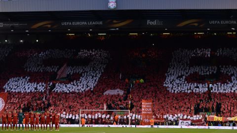 Liverpool fans pay homage to those lost in the Hillsborough disaster in 2016.