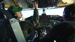 CNN's Clarissa Ward is on board a U.S. Air Force KC-135 refueling Stratotanker, accompanying two U.S. F-22 Raptor fighter jets to Romania.
