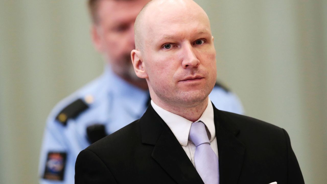 Norwegian mass killer Anders Behring Breivik attends his fourth and last day in court last month.